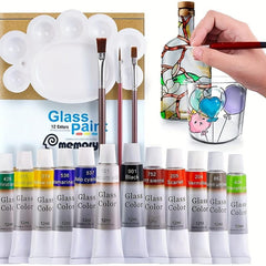 12 Colors 12ml Glass Paint DIY Creative Decorative Paint