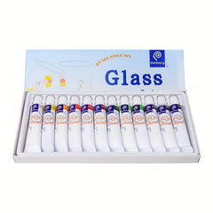 12 Colors 12ml Glass Paint DIY Creative Decorative Paint