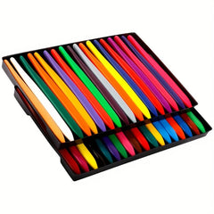 36 Triangle Plastic Crayons Safe For Hands Washable Painting Brushes