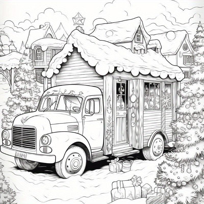 20pcs Thick Paper Double sided Printing Christmas Coloring Book For Adults