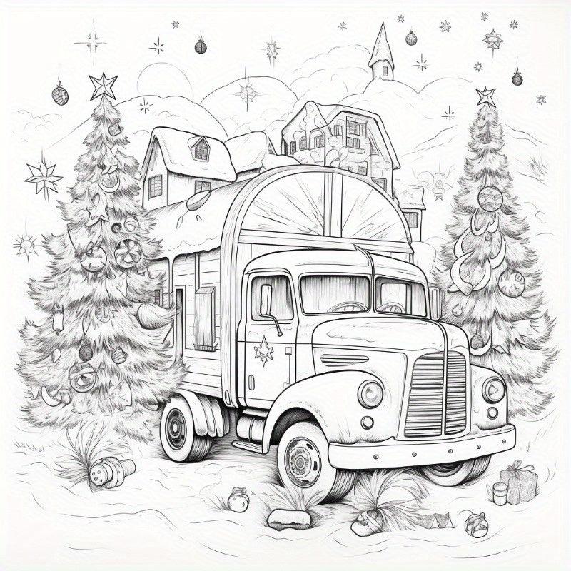 20pcs Thick Paper Double sided Printing Christmas Coloring Book For Adults