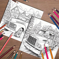 20pcs Thick Paper Double sided Printing Christmas Coloring Book For Adults