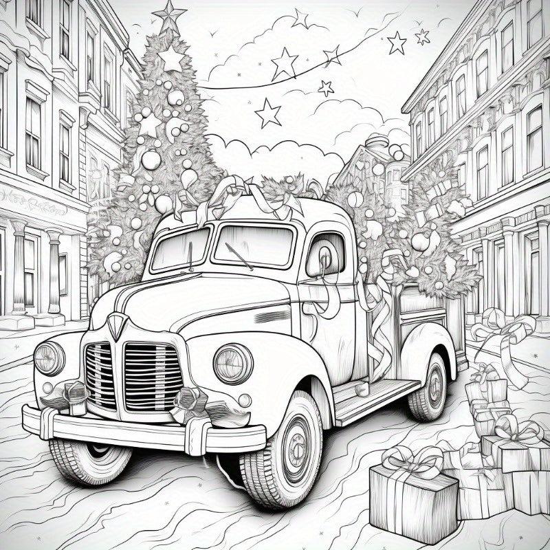 20pcs Thick Paper Double sided Printing Christmas Coloring Book For Adults