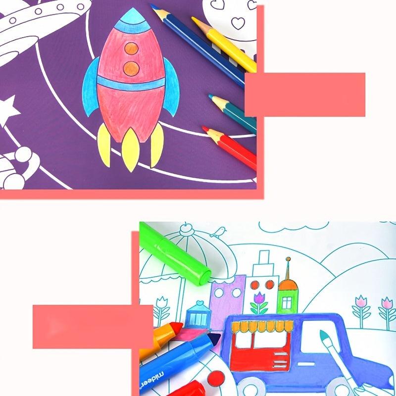 DIY Colored Graffiti Picture Book Set Painting Book Coloring Book