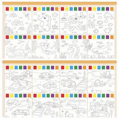 8pcs Water Painting Book No Mess Coloring Book for Kids