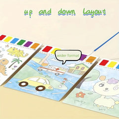 8pcs Water Painting Book No Mess Coloring Book for Kids