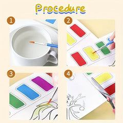 8pcs Water Painting Book No Mess Coloring Book for Kids