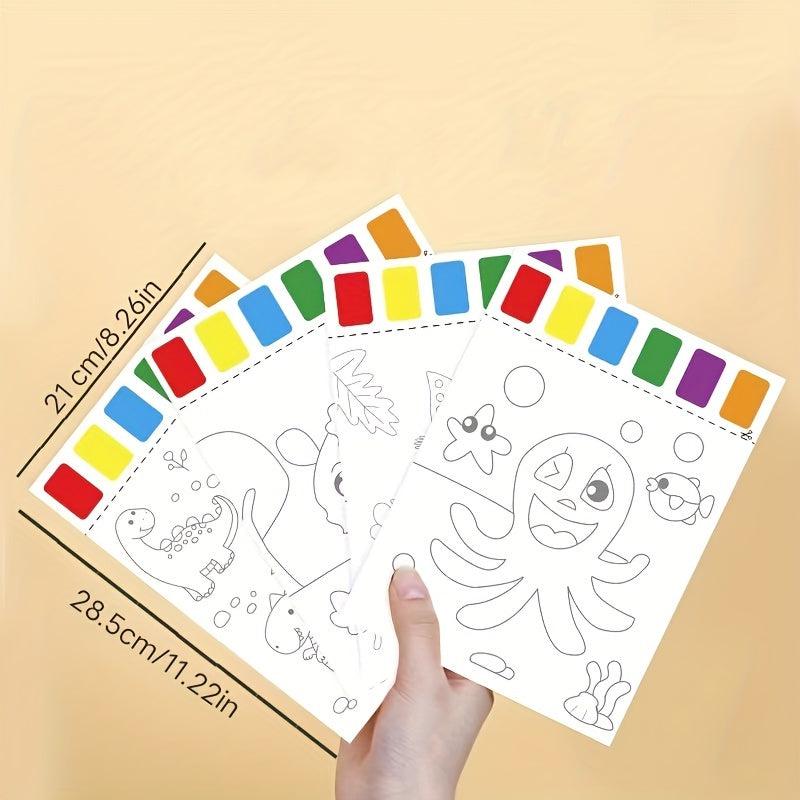 8pcs Water Painting Book No Mess Coloring Book for Kids