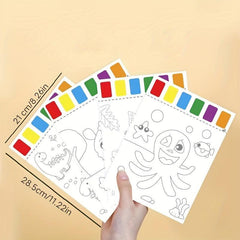 8pcs Water Painting Book No Mess Coloring Book for Kids