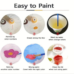 Frameless Elephant Pattern Painting By Numbers Kit 16x20 Inches