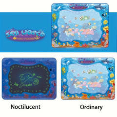 Water Doodle Mat Painting Writing Drawing Learning Toy + Magic Pens