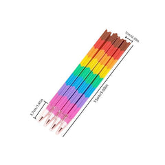 Rainbow Building Block Pencils for Kids