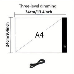 A4 Dimmable LED Drawing Pad for Kids