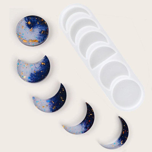 Mirror Crystal Epoxy Moon Mold for Home Decoration