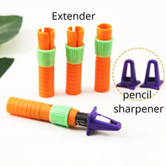 Multifunctional Paintbrush Extender Crayon Holder Plastic Pencil Sharpener