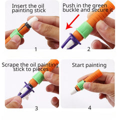 Multifunctional Paintbrush Extender Crayon Holder Plastic Pencil Sharpener
