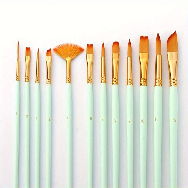 12pcs Watercolor Pens Brushes Set Pigment Brushes Set