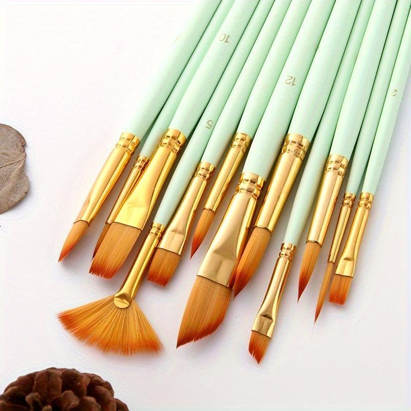 12pcs Watercolor Pens Brushes Set Pigment Brushes Set