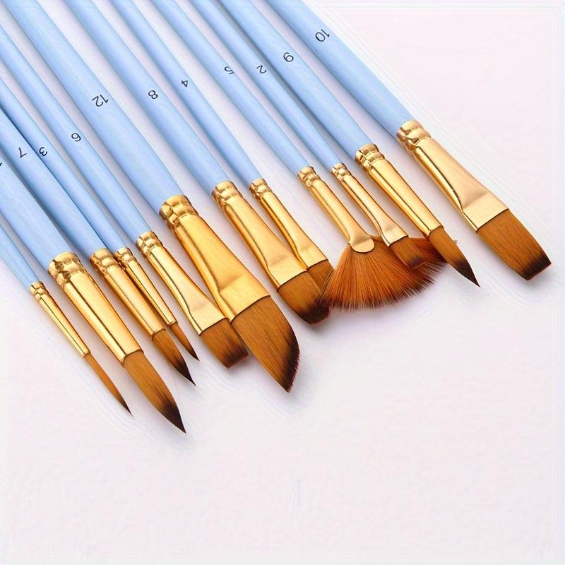 12pcs Watercolor Pens Brushes Set Pigment Brushes Set
