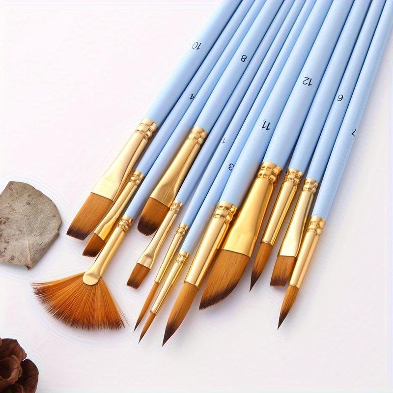 12pcs Watercolor Pens Brushes Set Pigment Brushes Set