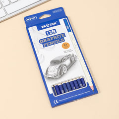 12 Prof. Graphite Pencils Softest/Darkest for Shading & Drawing