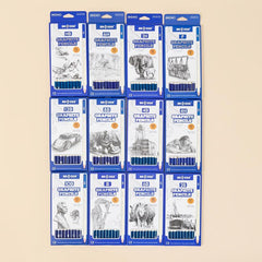 12 Prof. Graphite Pencils Softest/Darkest for Shading & Drawing