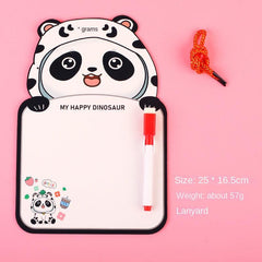 Erasable Drawing Board Double-sided DIY Writing Graffiti Student Message Lanyard