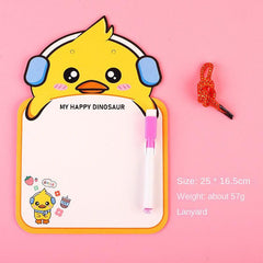 Erasable Drawing Board Double-sided DIY Writing Graffiti Student Message Lanyard
