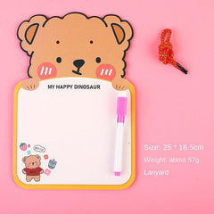 Erasable Drawing Board Double-sided DIY Writing Graffiti Student Message Lanyard