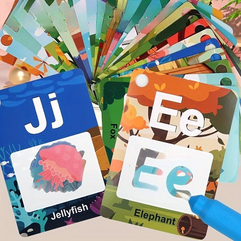 Alphabet Water Coloring Cards Educational Learning Toy