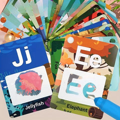 Alphabet Water Coloring Cards Educational Learning Toy