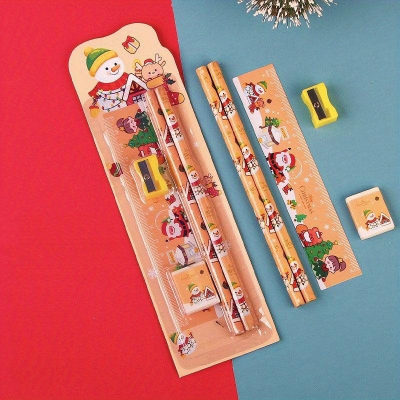 Christmas Pencil Combination Set Drawing School Supplies