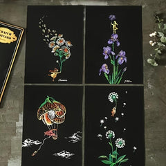 4pcs Rainbow Scratch Art Paper Painting Kit for Adults