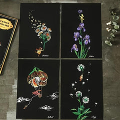 4pcs Rainbow Scratch Art Paper Painting Kit for Adults