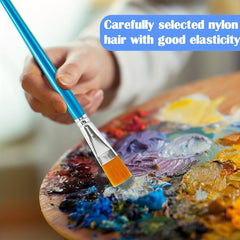 10 Flat Paint Brushes 7.62-10.16 cm Acrylic Brush Set