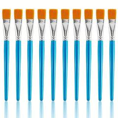 10 Flat Paint Brushes 7.62-10.16 cm Acrylic Brush Set