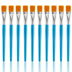 10 Flat Paint Brushes 7.62-10.16 cm Acrylic Brush Set