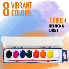 Children & Adult Watercolor Set - 8 Colors Palette Bulk Set