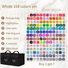 Dual Tip Marker Pens Set for Art Drawing