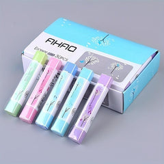 5pcs Leather Style Eraser Creative Stationery Supplies