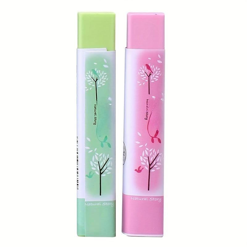 5pcs Leather Style Eraser Creative Stationery Supplies