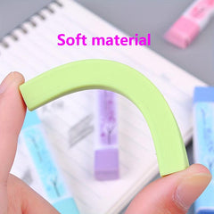 5pcs Leather Style Eraser Creative Stationery Supplies