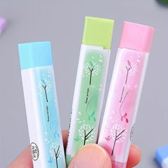 5pcs Leather Style Eraser Creative Stationery Supplies