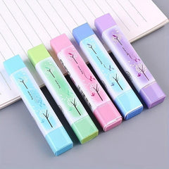 5pcs Leather Style Eraser Creative Stationery Supplies