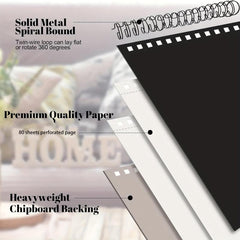Sketchbook 19x25cm Spiral Bound 80 Sheets Acid-Free Art Sketch Pad