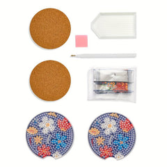 2pcs Acrylic Glass Car Coasters Kit for Diamond Painting