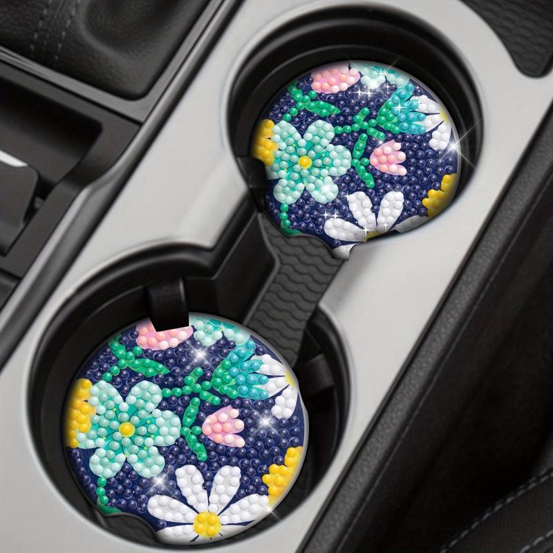 2pcs Acrylic Glass Car Coasters Kit for Diamond Painting