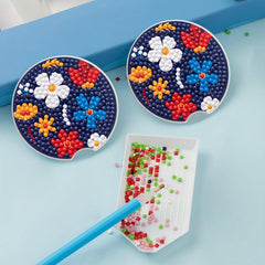 2pcs Acrylic Glass Car Coasters Kit for Diamond Painting