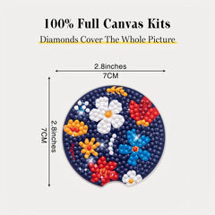 2pcs Acrylic Glass Car Coasters Kit for Diamond Painting