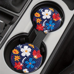 2pcs Acrylic Glass Car Coasters Kit for Diamond Painting